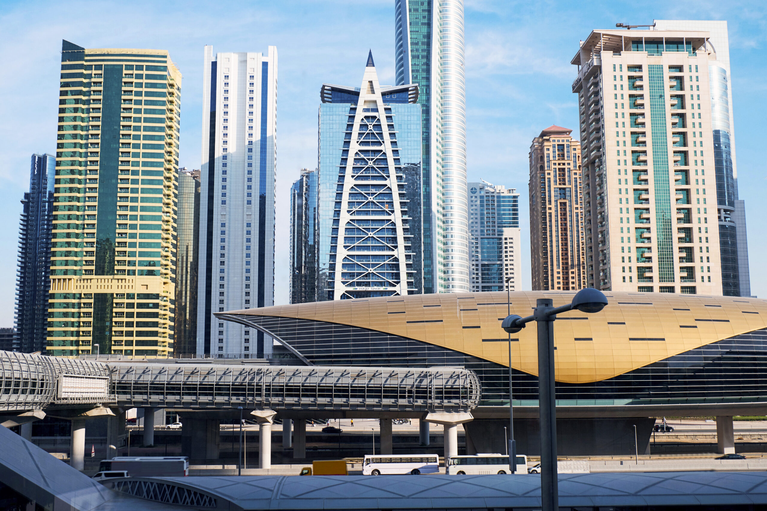 Dubai Metro Green Line station near Old Dubai